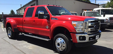 Undercover Red recovery dually truck