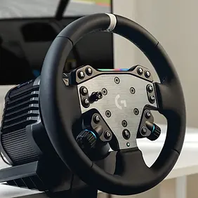 Logitech sim racing pro dd11 wheelbase with rs wheel hub and momo sim gt 320 wheel rim