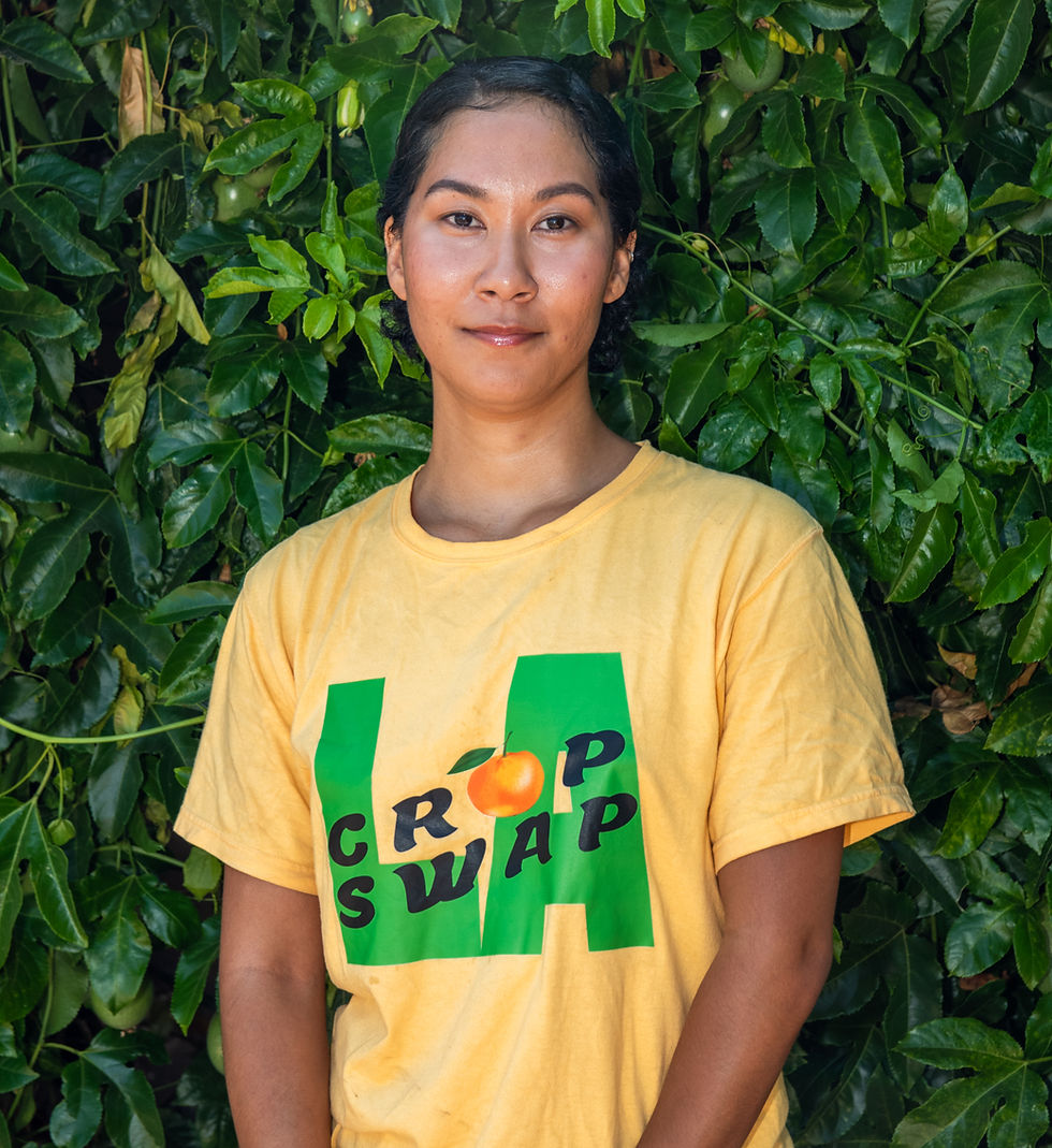 Yellow Crop Swap LA T-Shirt