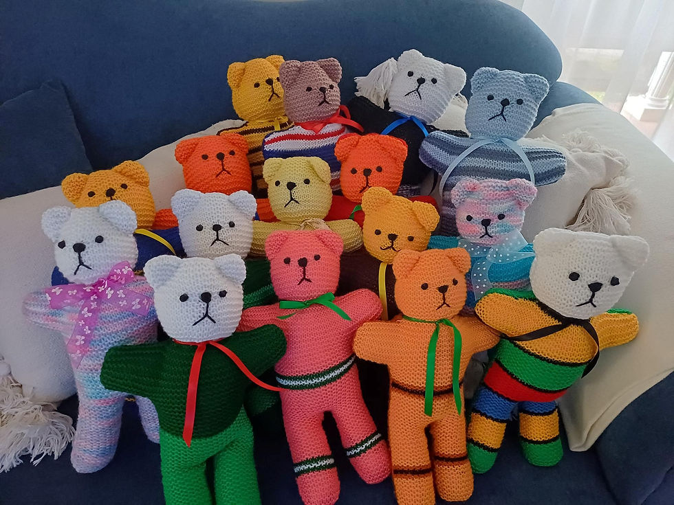 An example of the soft cuddly colourful Khmer Bears from Wendy
