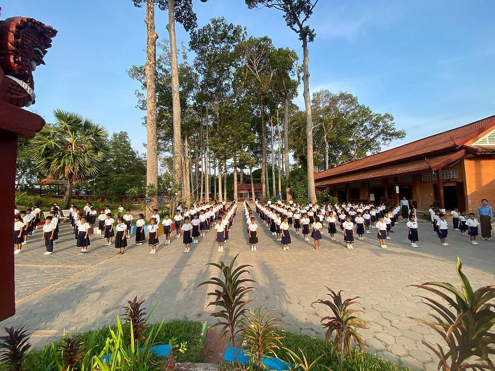 One of the government schools where I teach. They are good students, and I love it.