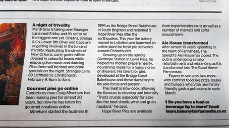 The Press Article - Gourmet Pies go online