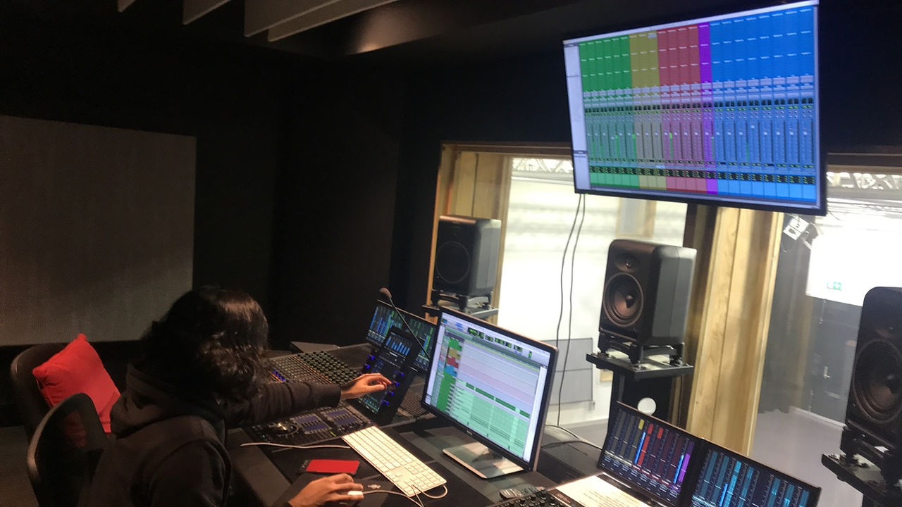 The Avid S6 control room