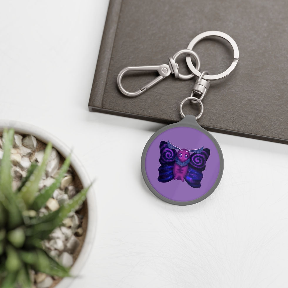 Galaxy Moth Keychain