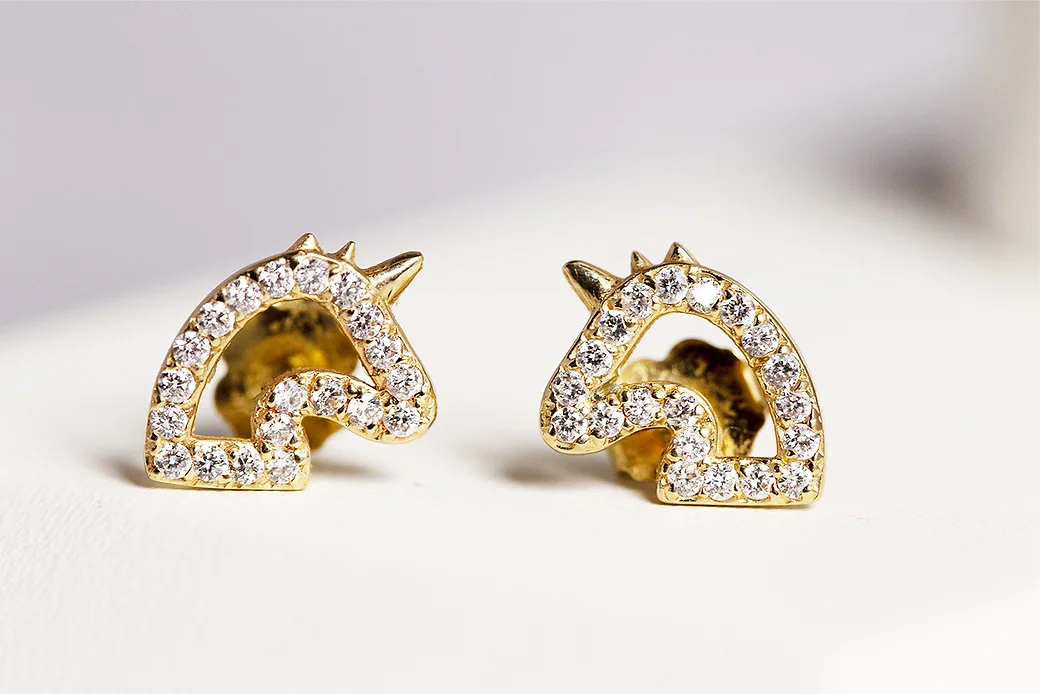 Magic Unicorn Diamond Studs Jacquelinelapuck