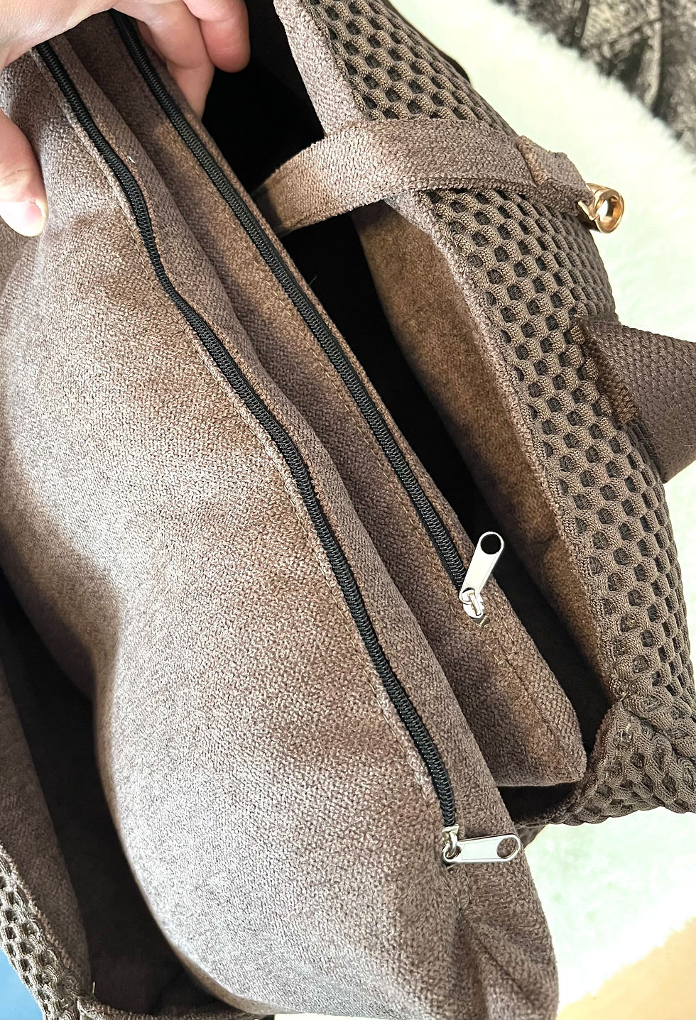 Miniatura: Borsa Marrone con chiusura per Cane bassotto