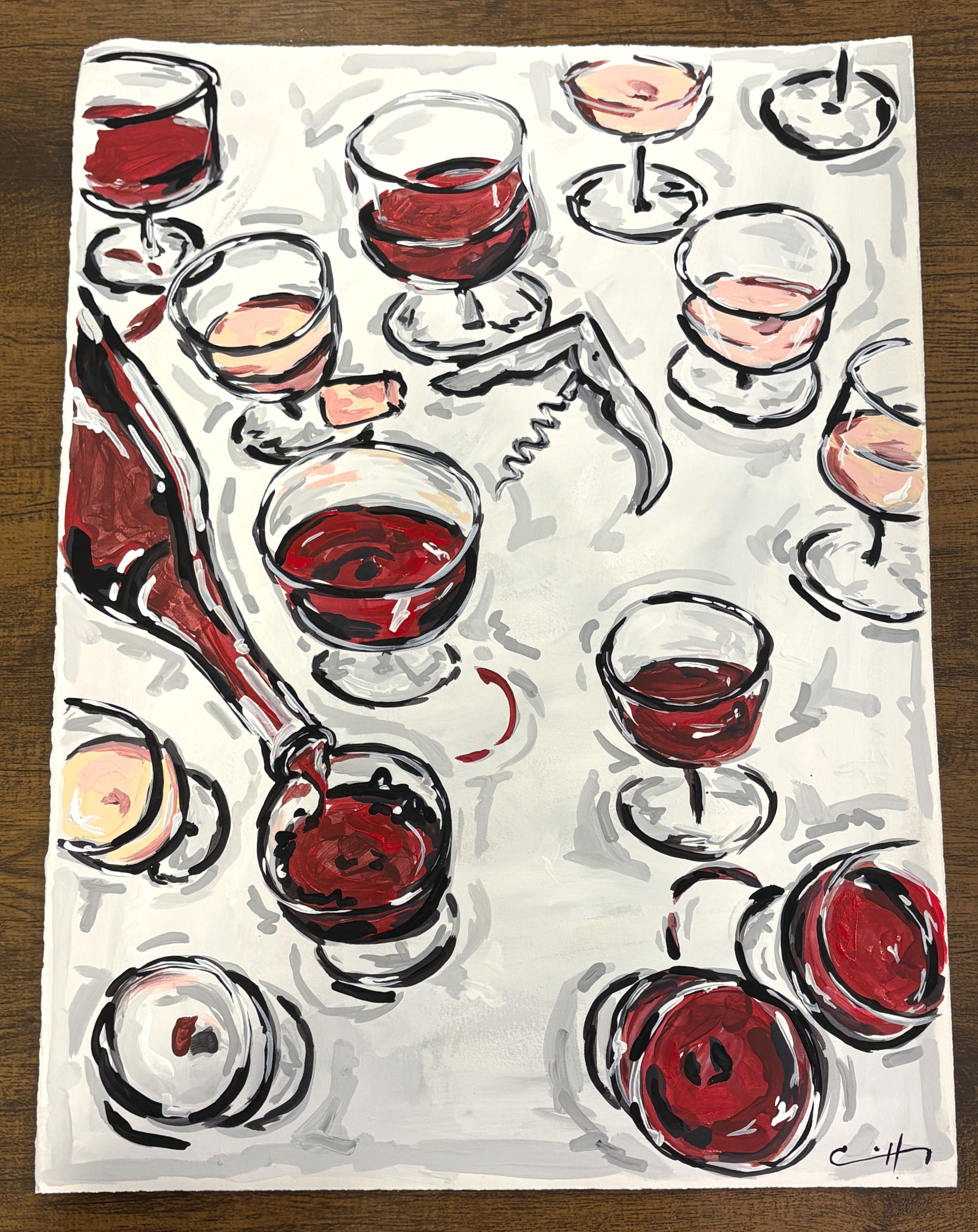 Wine Night - French Paper