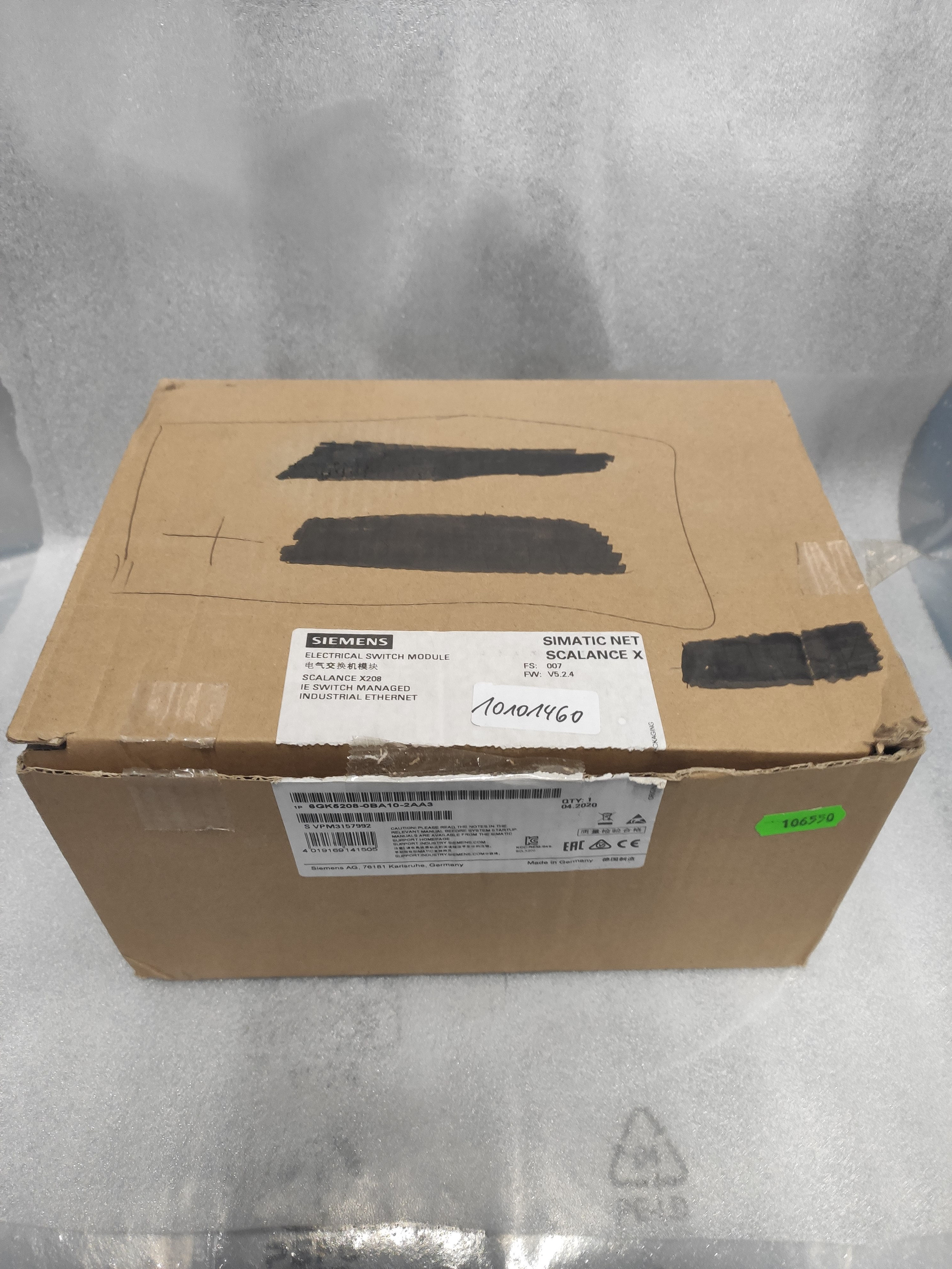 SIEMENS 6GK5208-0BA10-2AA3 -NEW- SCALANCE X208 managed IE Switch