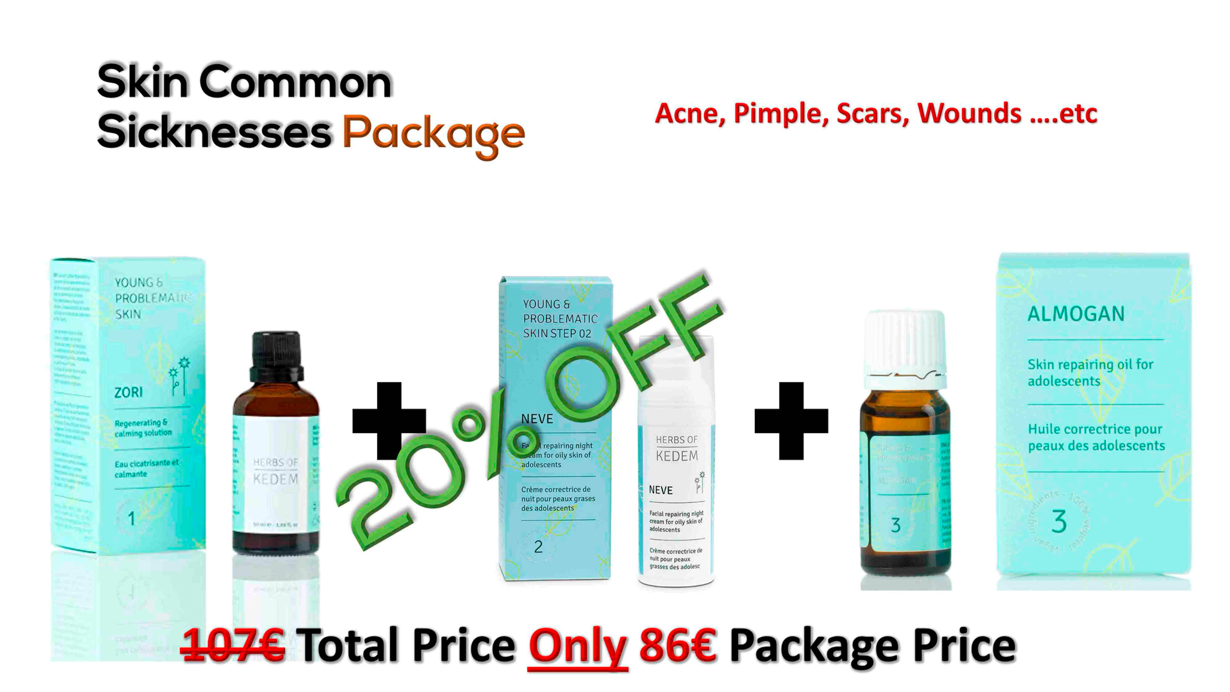 Skin Common Sicknesses (also suitable for teenagers) - for 6 months of use