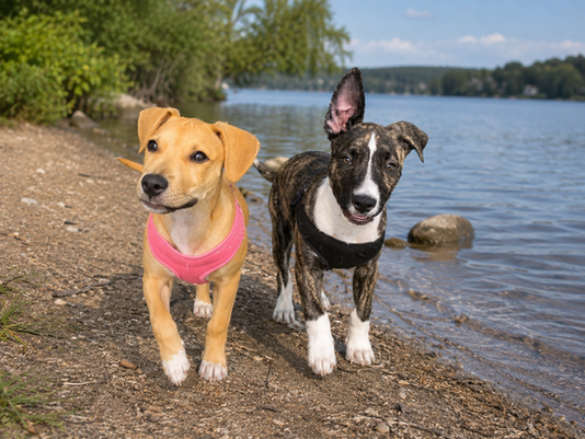 Dogs Walking The Beach
