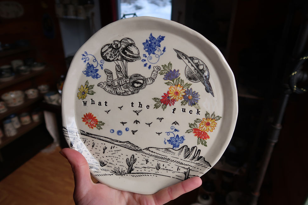 Thumbnail: Decorative Serving Platter -'What the fuck'