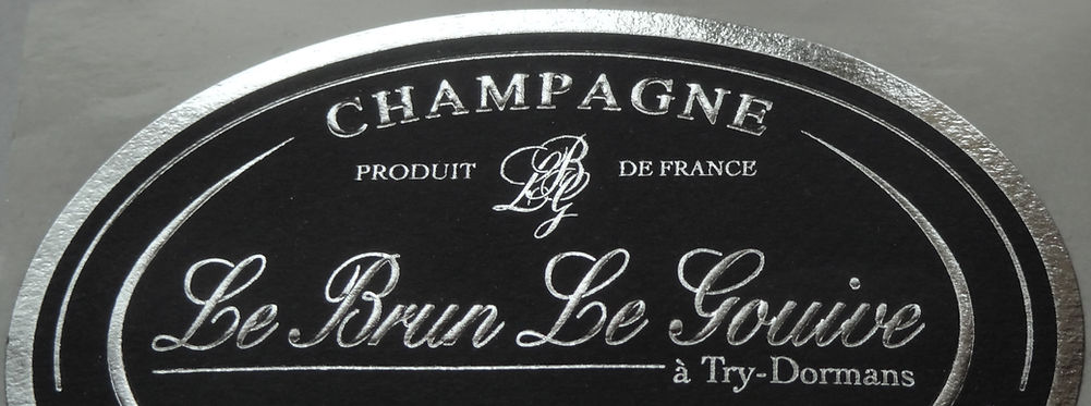 Une de nos étiquettes qui habillent nos bouteilles de champagne