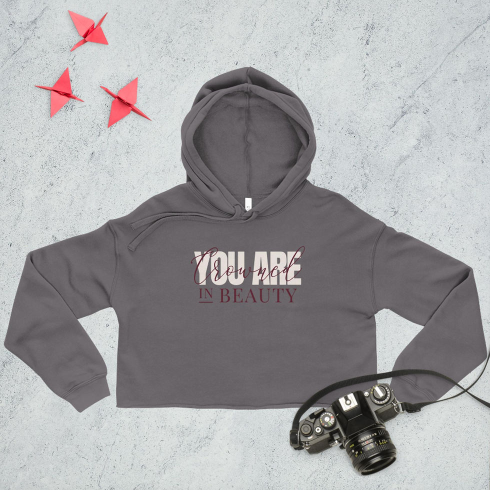 Thumbnail: You are Crowned in Beauty Crop Hoodie