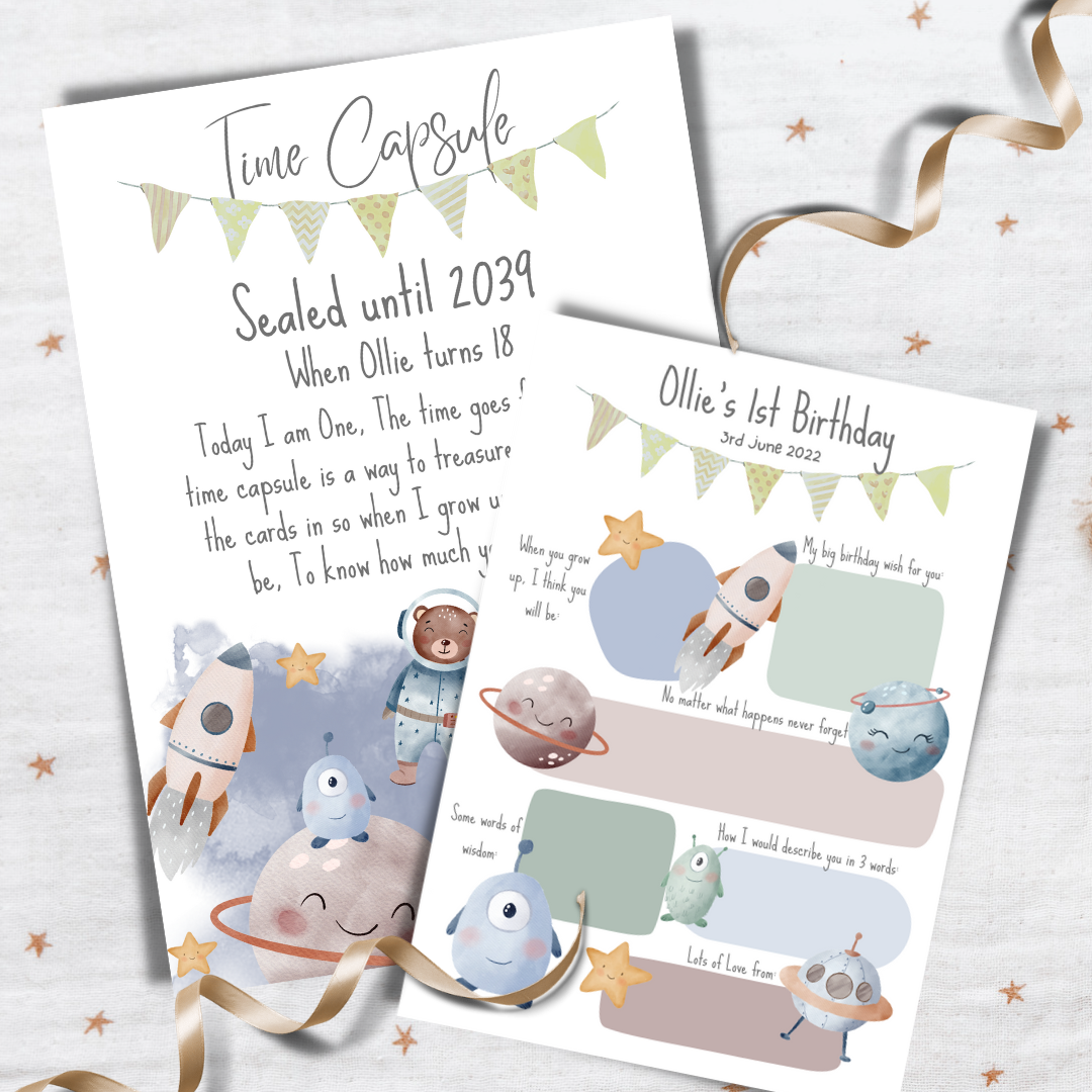 Space Keepsake Print and 10 cards 