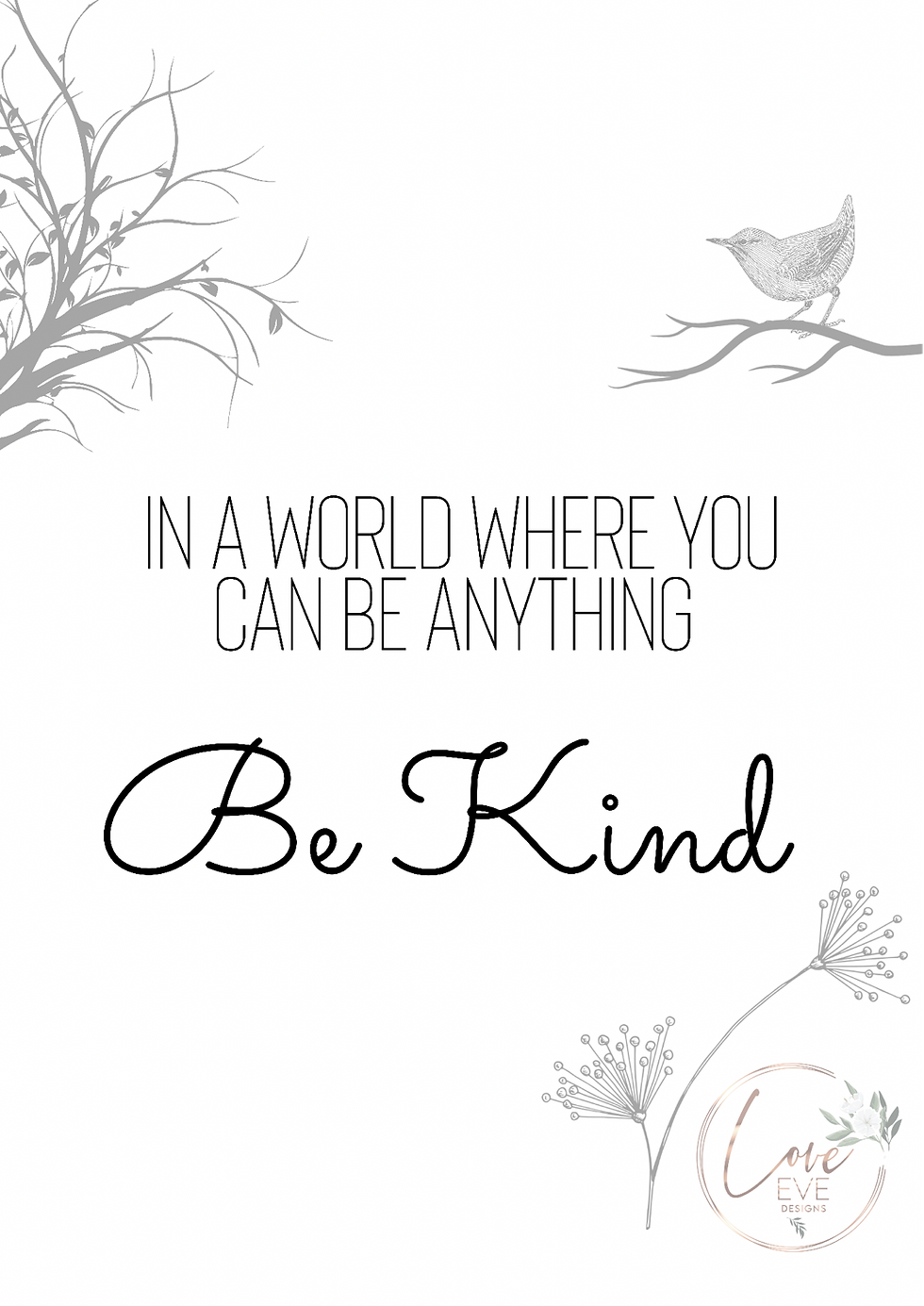 Thumbnail: Be anything Be Kind Print