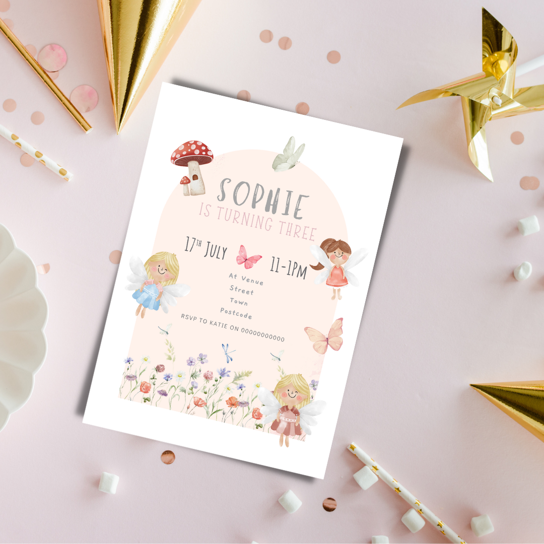 invitation-floral fairy