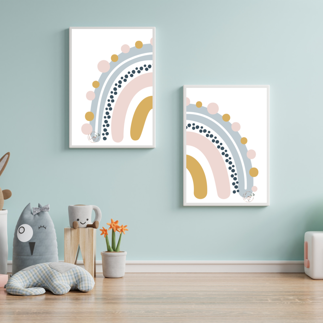 Set of 2 Rainbow A4 Prints