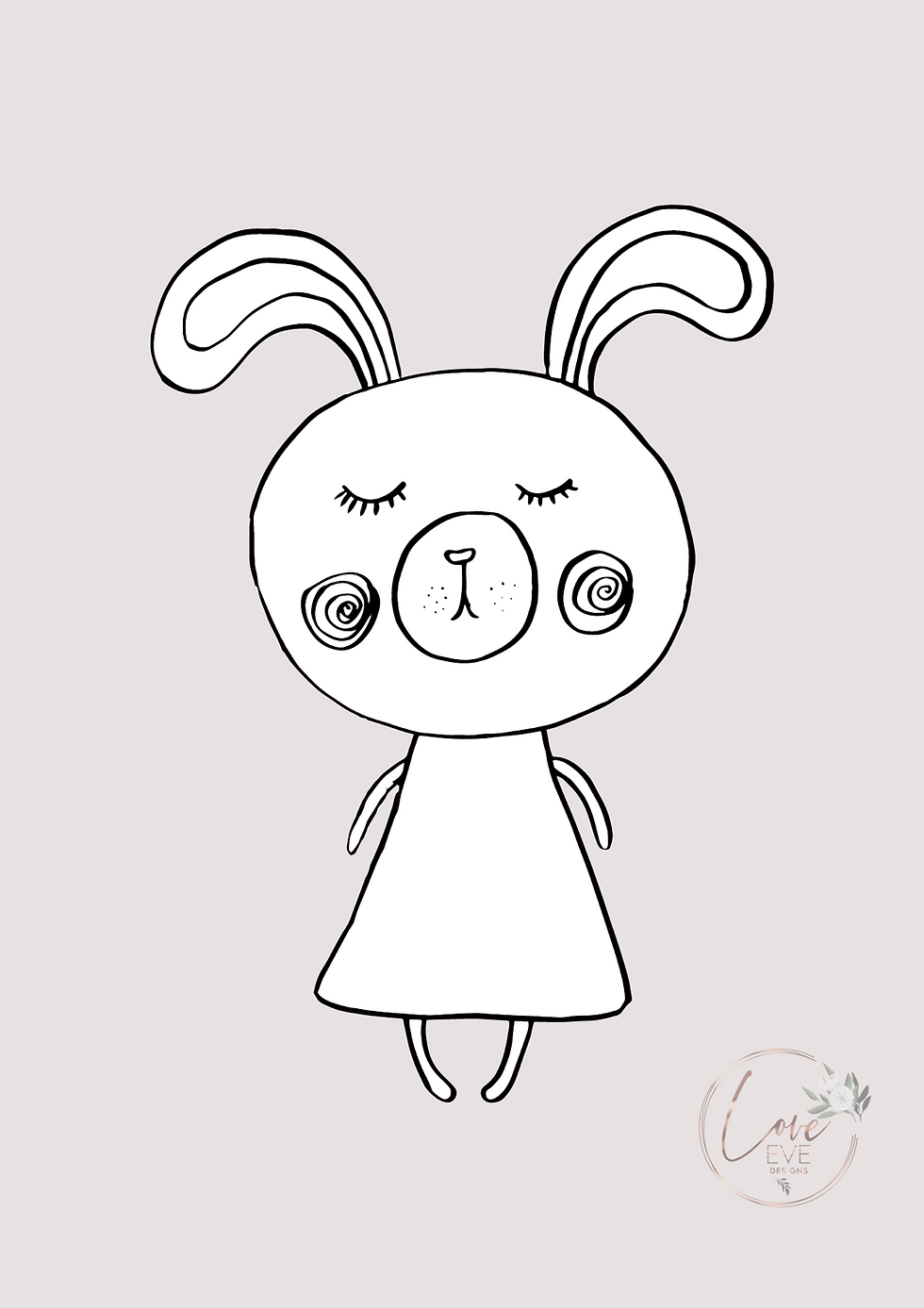 Thumbnail: Blush Bunny A4 Print 