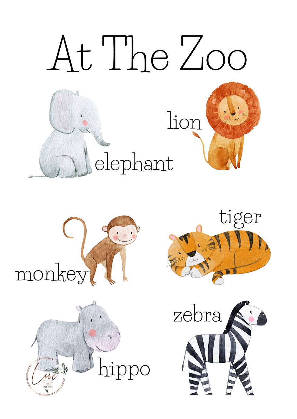 Thumbnail: Farm/Zoo Animal A4 Prints