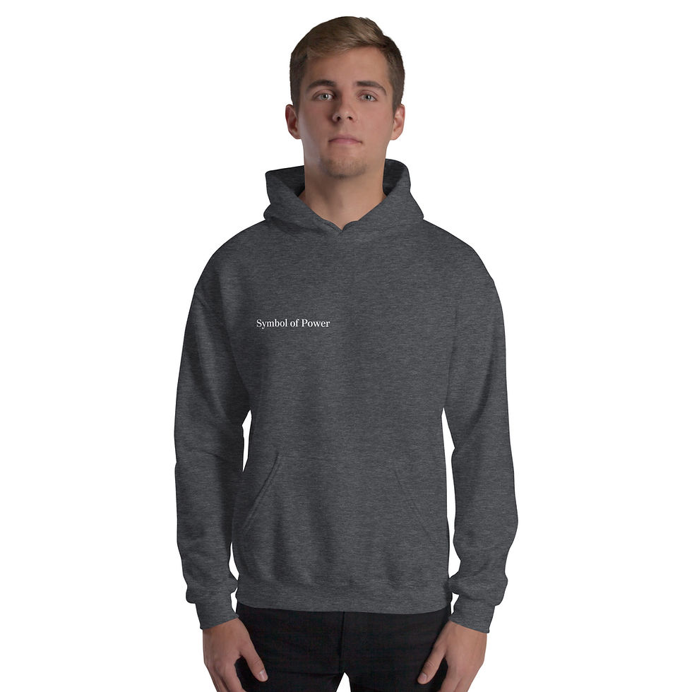 Thumbnail: Man wearing the Abundance Follows Me Wherever I Go hoodie