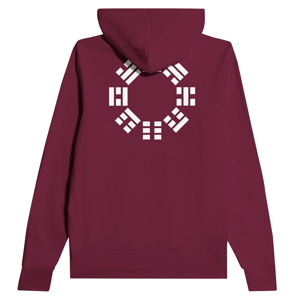 Thumbnail: Bagua Hoodie – Premium - White Symbol