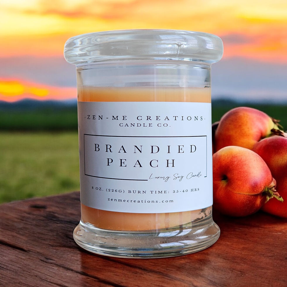 Thumbnail: 8 oz. BRANDIED PEACH LUXURY SOY CANDLE 