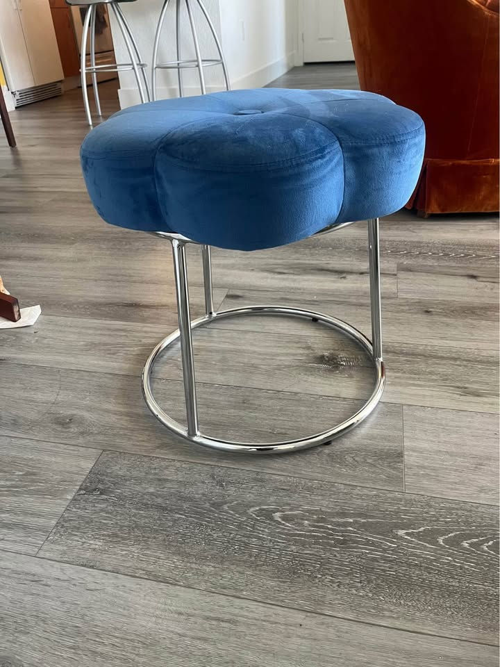 Thumbnail: Modern Blue Flower Stool