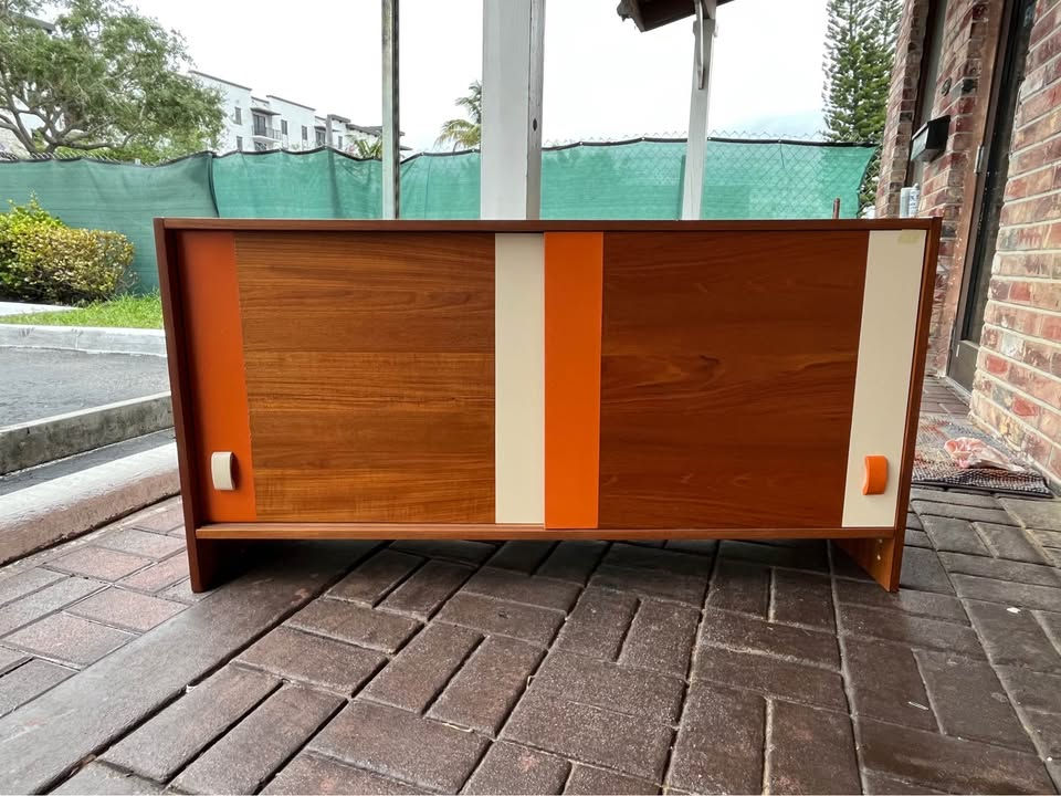 Restored Domino Credenza / TV Stand