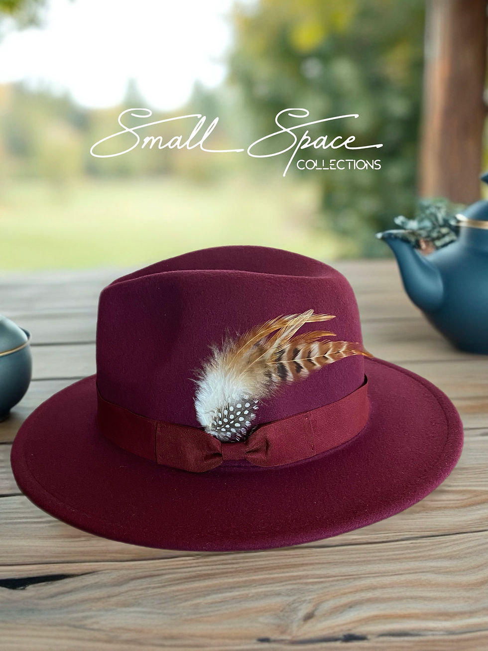 Unisex  Wool Fedora Hat with Feather |  Personalized Unisex Fedora In 15 Colors