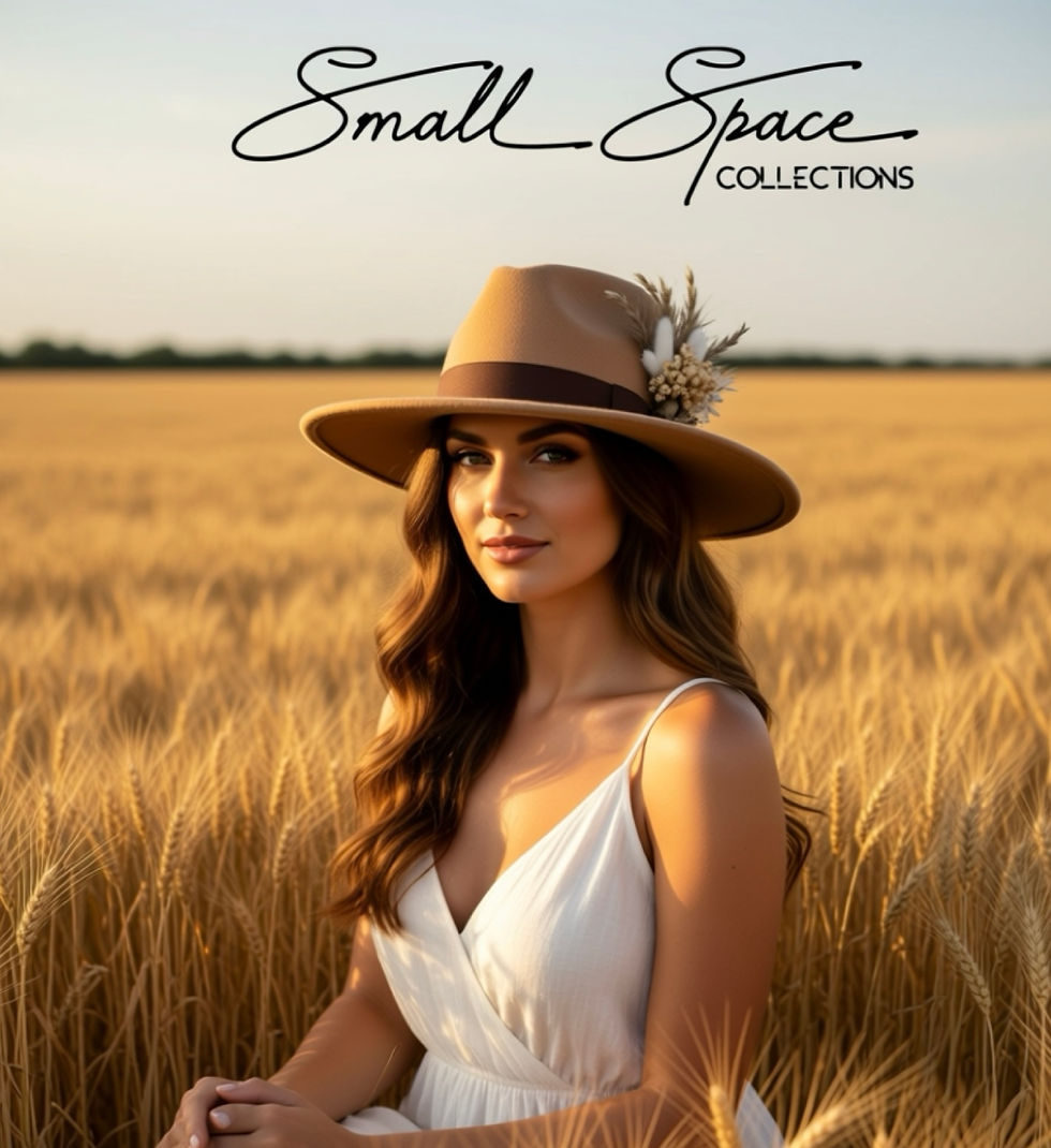 Laser Burned Boho Fedora Hat With Dried Flowers W/ Brown Band | Western Hats