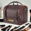 Thumbnail: Large Brown Buffalo Check Make Up Case For Women | Cubby Make Up Storage Case
