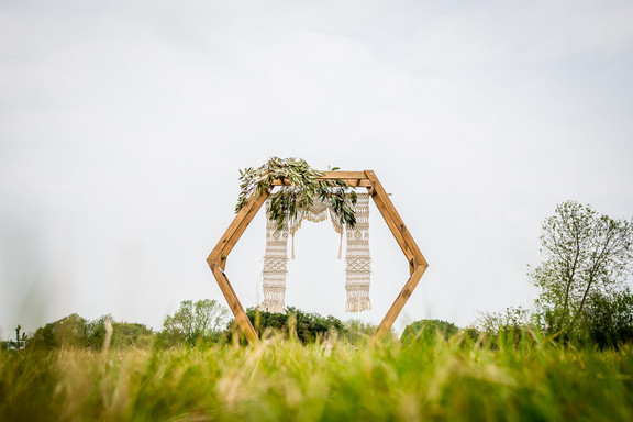 Hexagon Arch and Macramé Arch