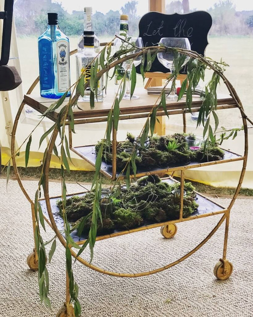 Gold Drinks Trolley