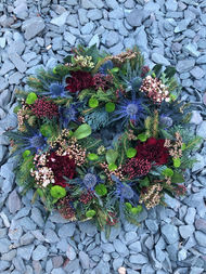 Festive grave wreath (12 inch £40.00)