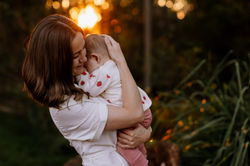 Mother daughter sunset shoot in the forest