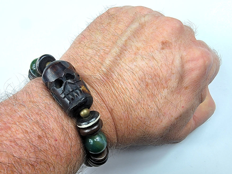 Thumbnail: Photo of a man's wrist wearing the Islands To Highlands Donegal Bracelet.