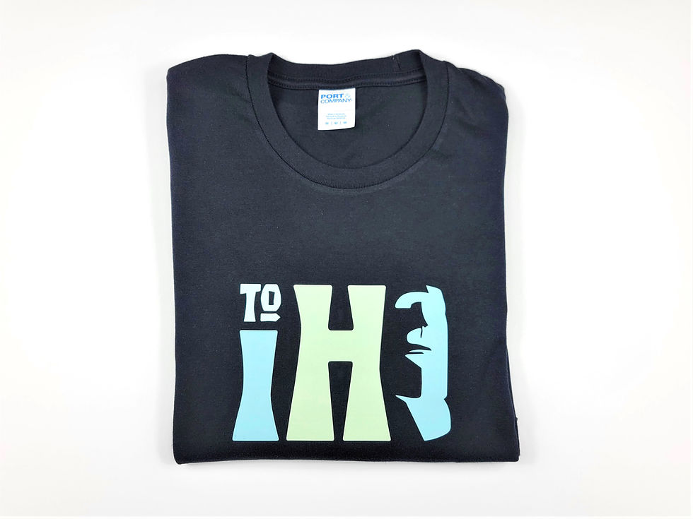 Thumbnail: Folded front view of the Islands To Highlands Men's iH Long Sleeve Moai Tee.