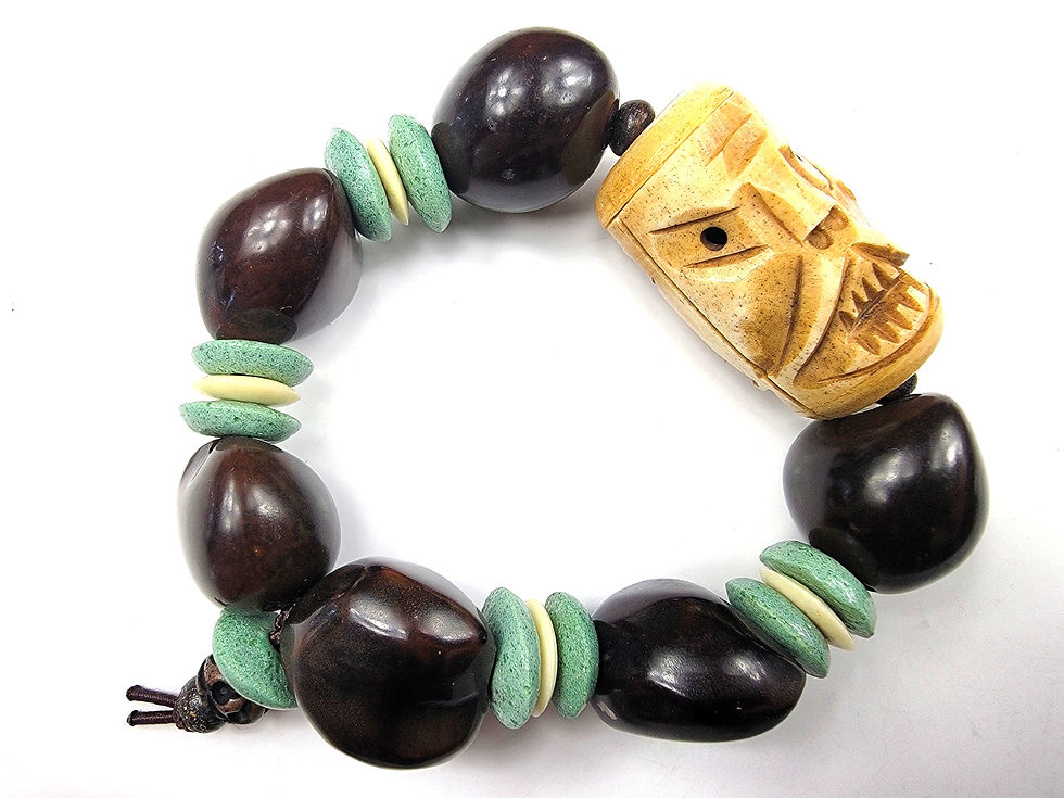 Thumbnail: Profile view of the Islands To Highlands Tiki Man Bracelet.