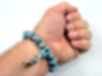 Thumbnail: Bottom view photograph of a man's wrist wearing the Islands To Highlands Palm Springs Bracelet.
