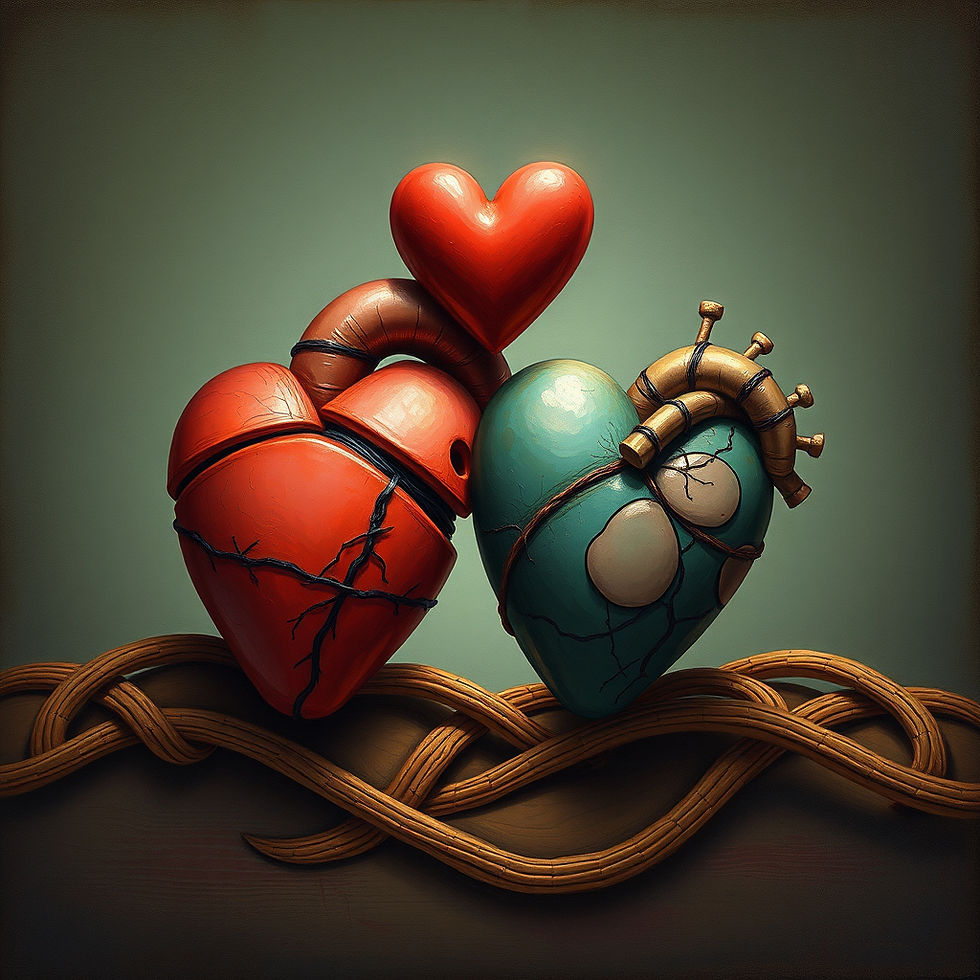 Soulmate or twin flame hearts