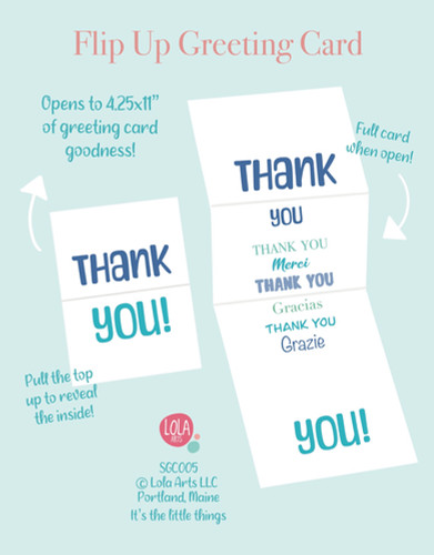 Thank You Flip Card | new-lolaarts