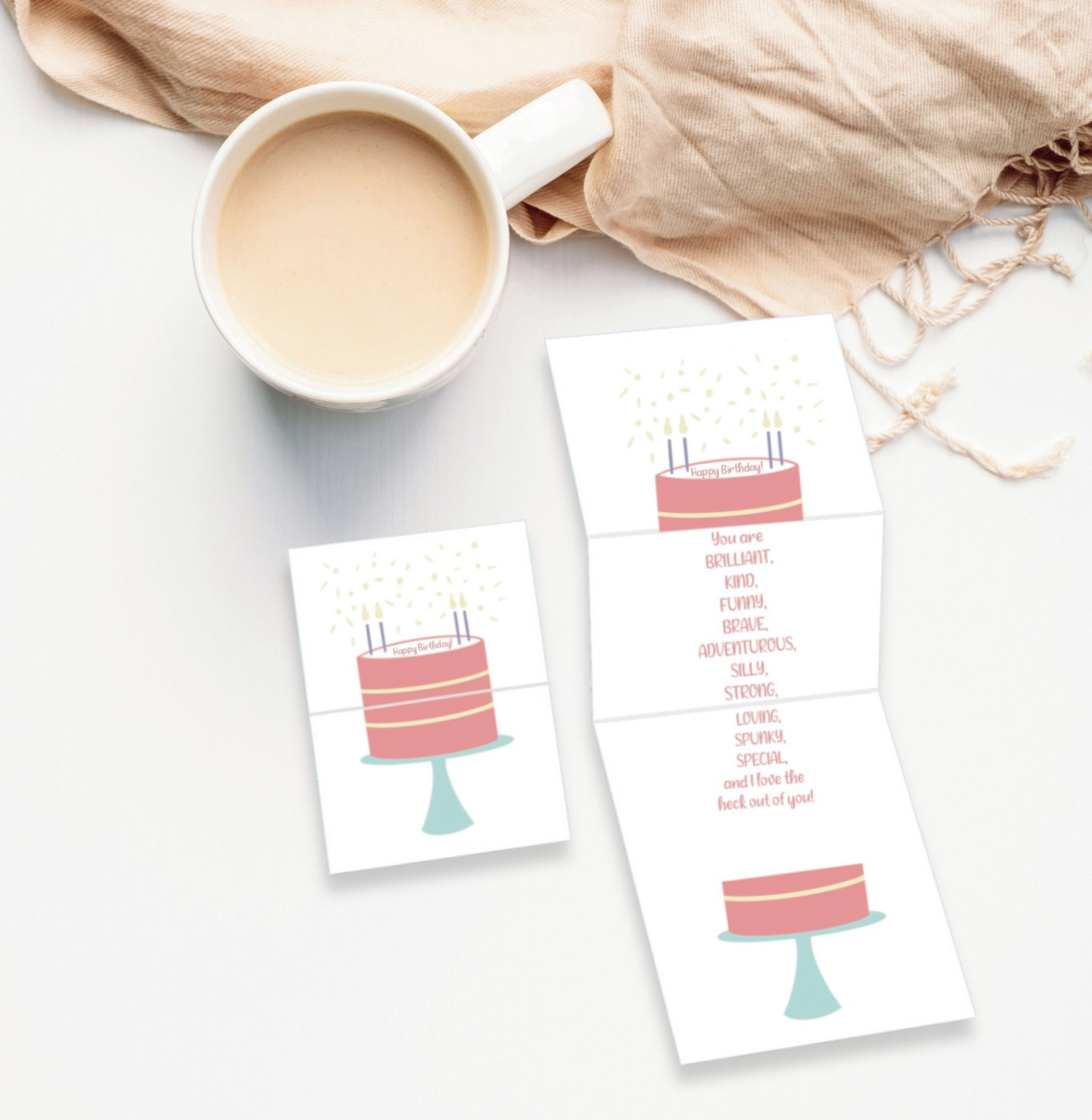 Birthday Cake Flip Card