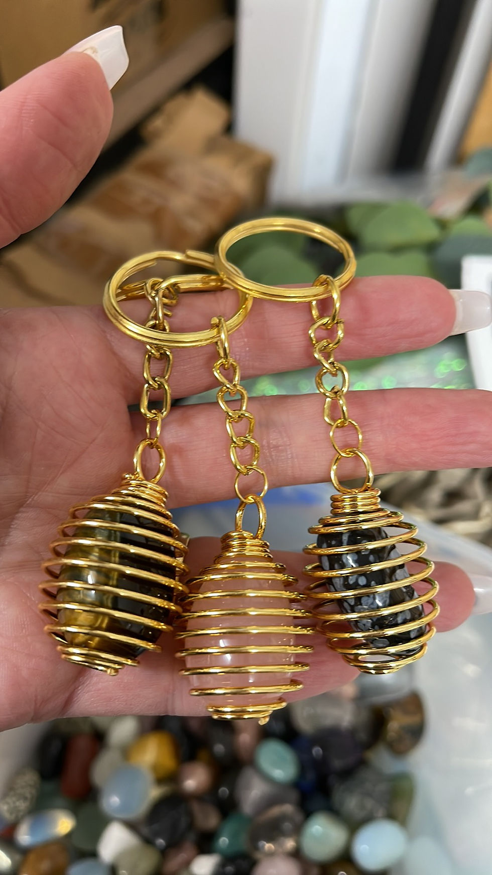 Thumbnail: Key ring with crystal