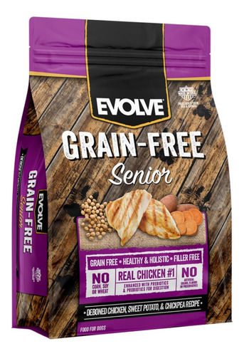 Evolve Dog Senior Grain Free Chicken | Alimento Perro X 30lb