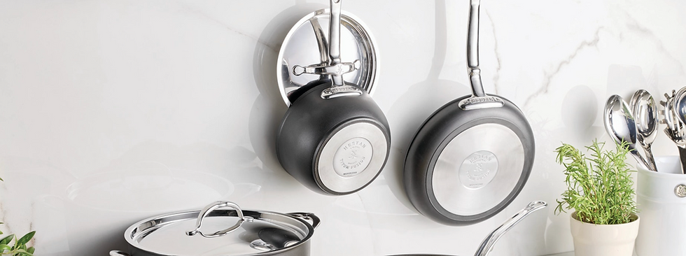 Hestan Titum pans hanging