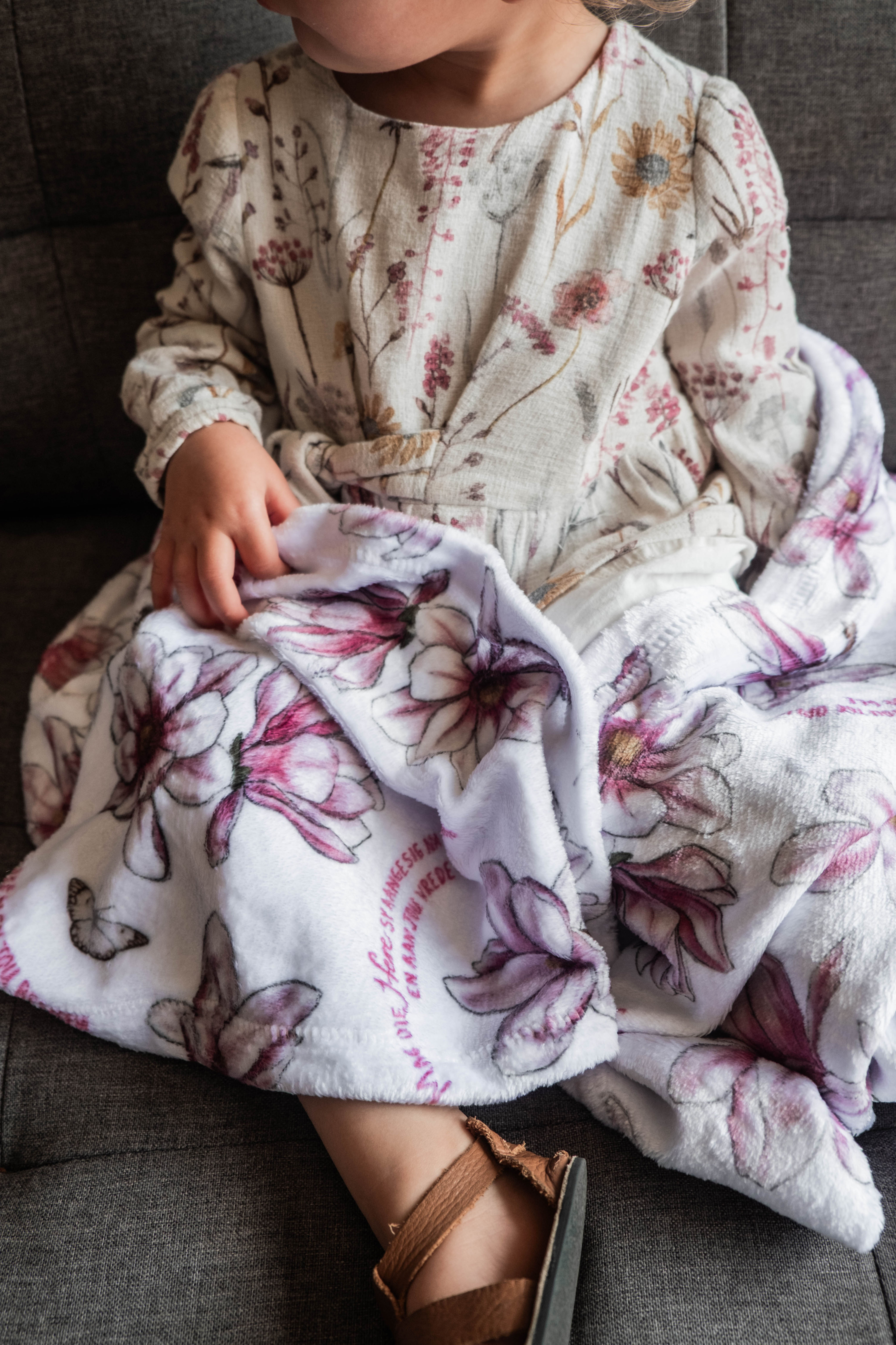 Numeri Fleece Kombersie - Magnolias