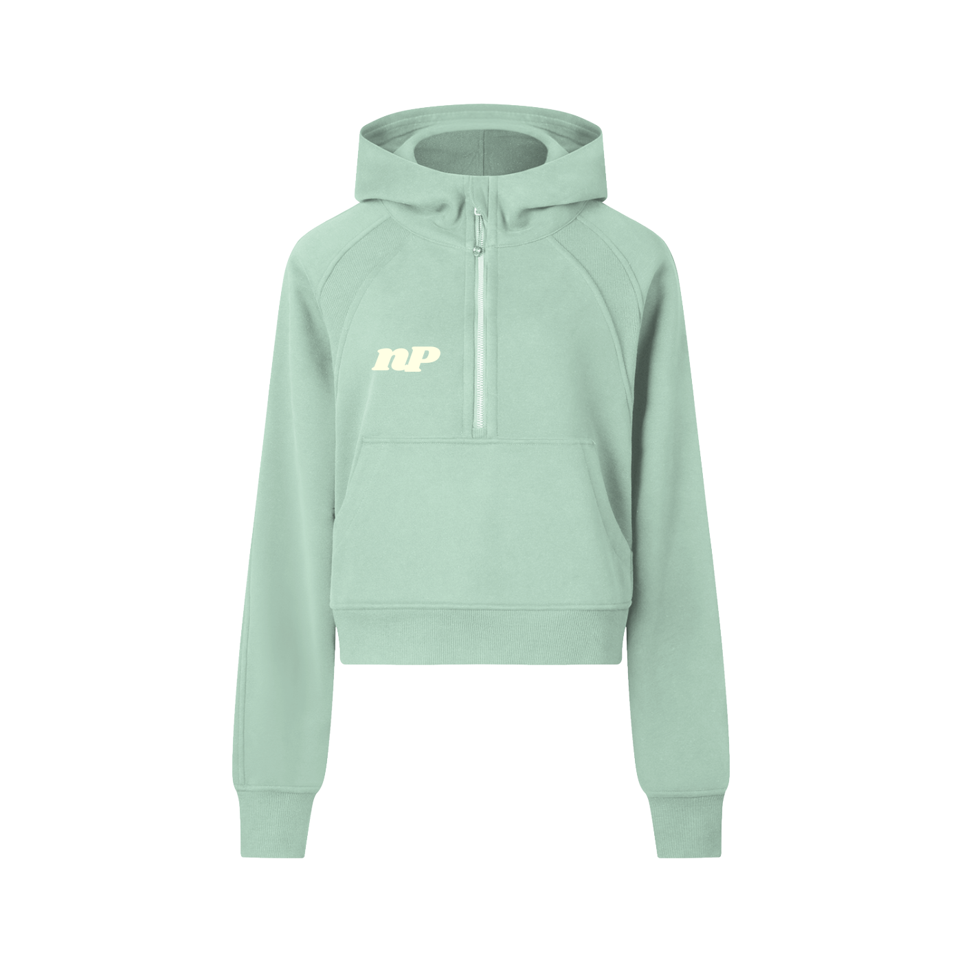 noPo Cropped Half-Zip Hoodie