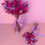 Thumbnail: cerise and lilac dry flower arrangement