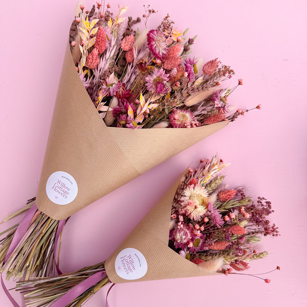 delicate pastel wildflower bunch