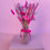 Thumbnail: hot pink and purple dried flowers with vase